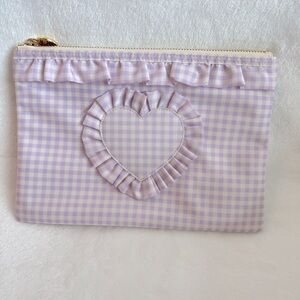 Stoney Clover Lane Lavender Ruffle Flat Pouch